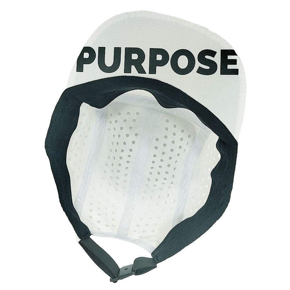White 5-Panel Camper Cycling and Running Cap