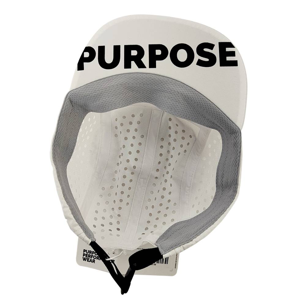 White 5-Panel Camper Cycling and Running Cap