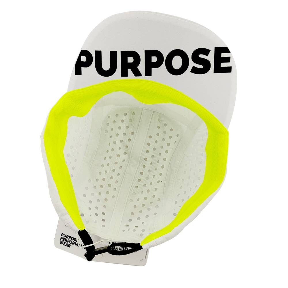 White 5-Panel Camper Cycling and Running Cap