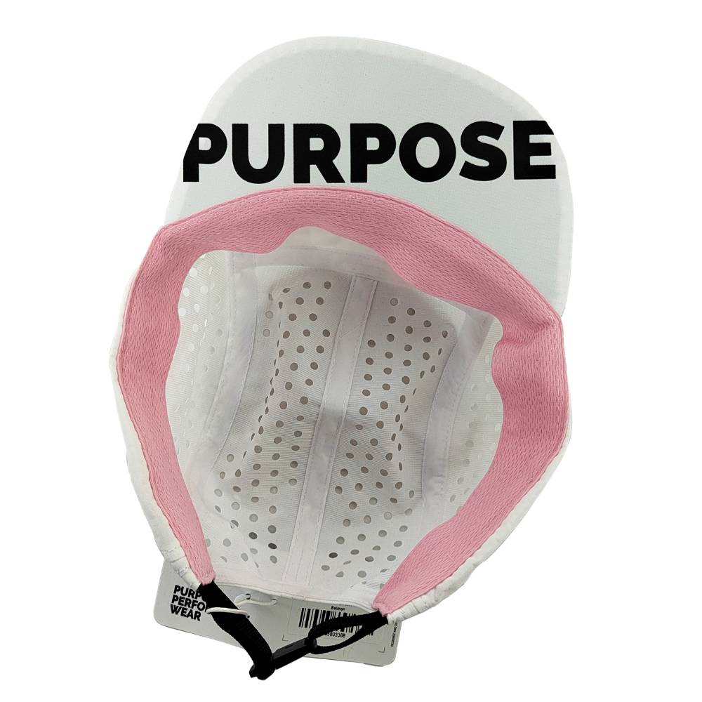 White 5-Panel Camper Cycling and Running Cap