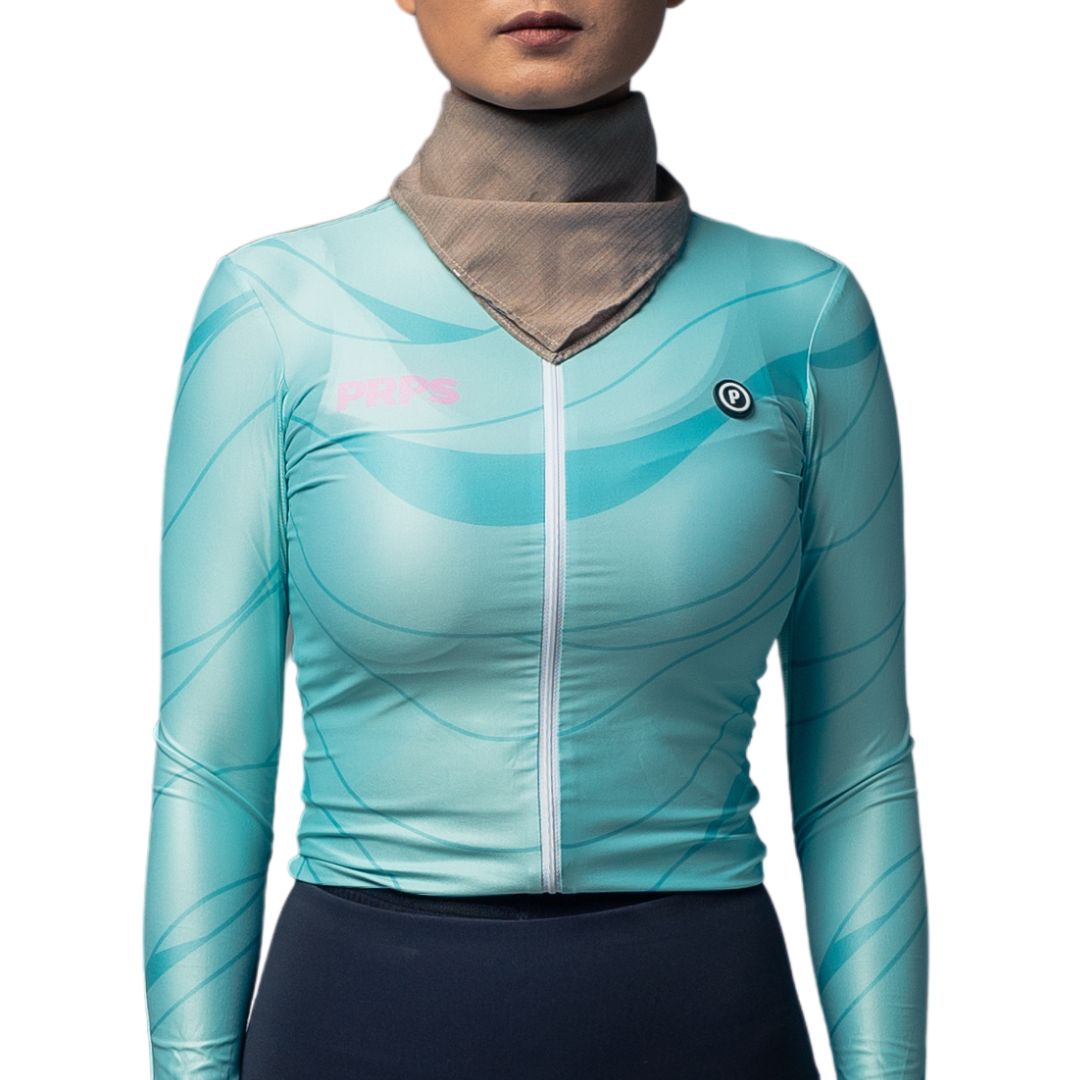 Seishin - WOMEN Performance Cycling Jersey Long Sleeve (Emerald Rose)