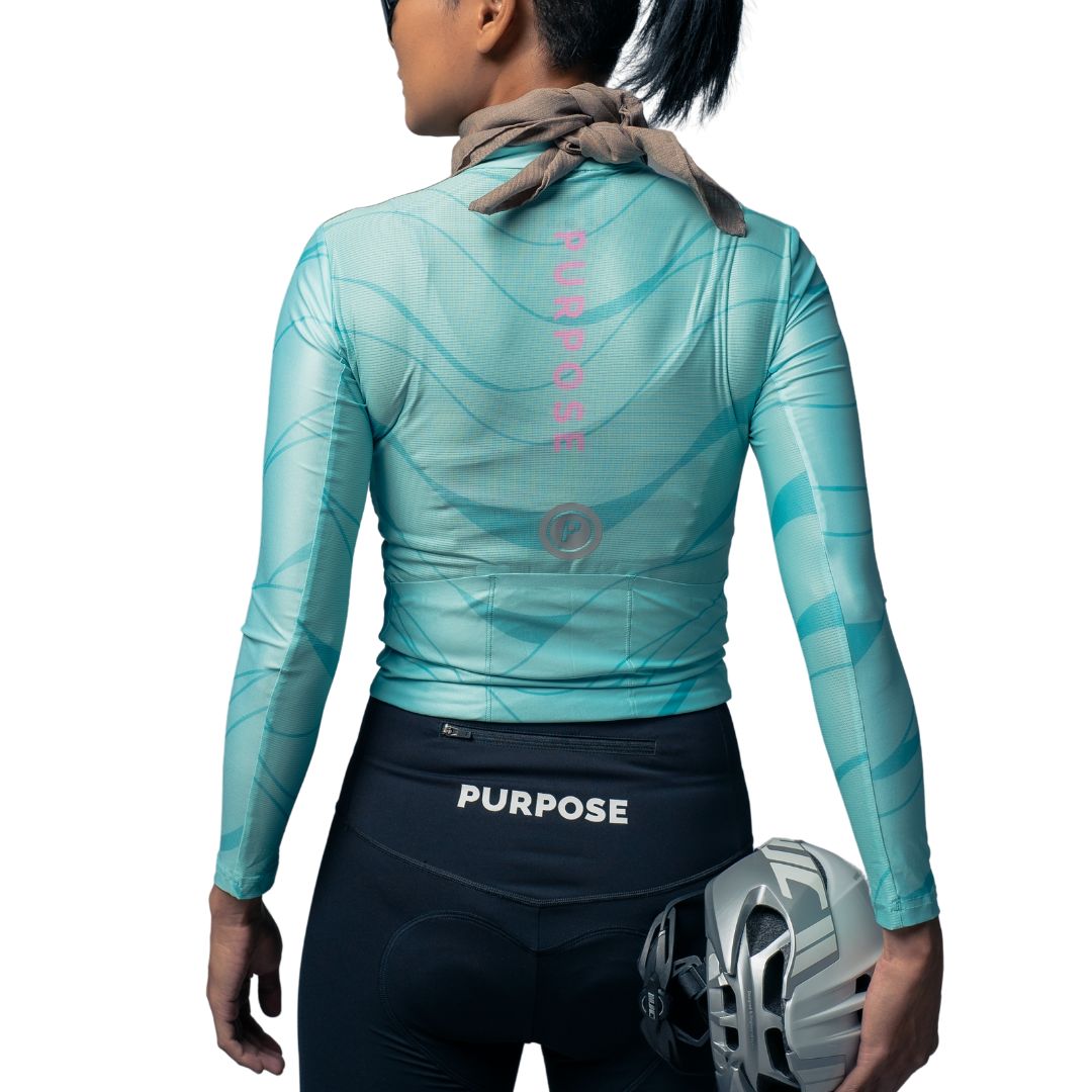 Seishin - WOMEN Performance Cycling Jersey Long Sleeve (Emerald Rose)