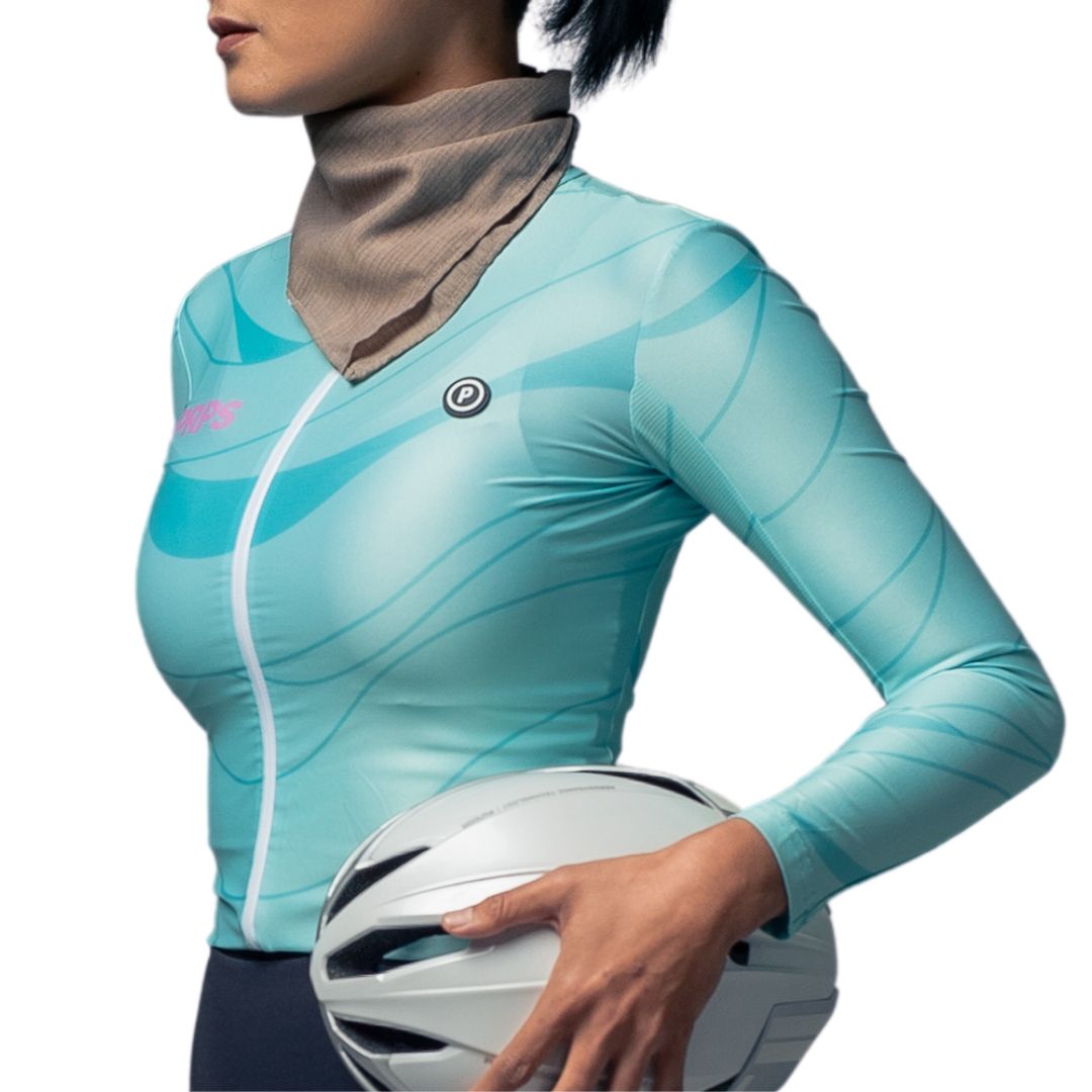 Seishin - WOMEN Performance Cycling Jersey Long Sleeve (Emerald Rose)