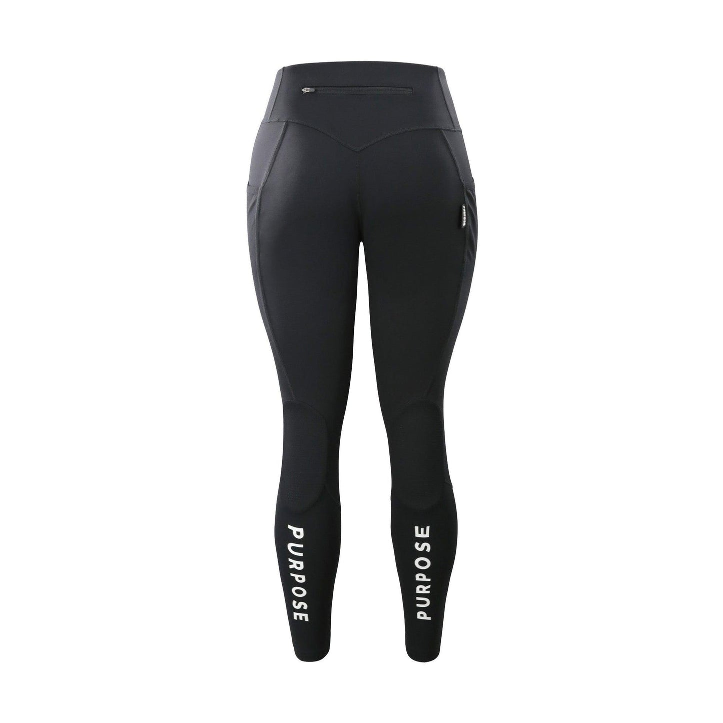 Women Long Tights (White Purpose Monogram) - Purpose Performance Wear