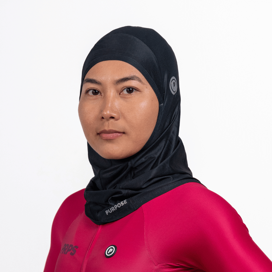 Purpose PRO Performance Hijab (Carbon Black) - Purpose Performance Wear