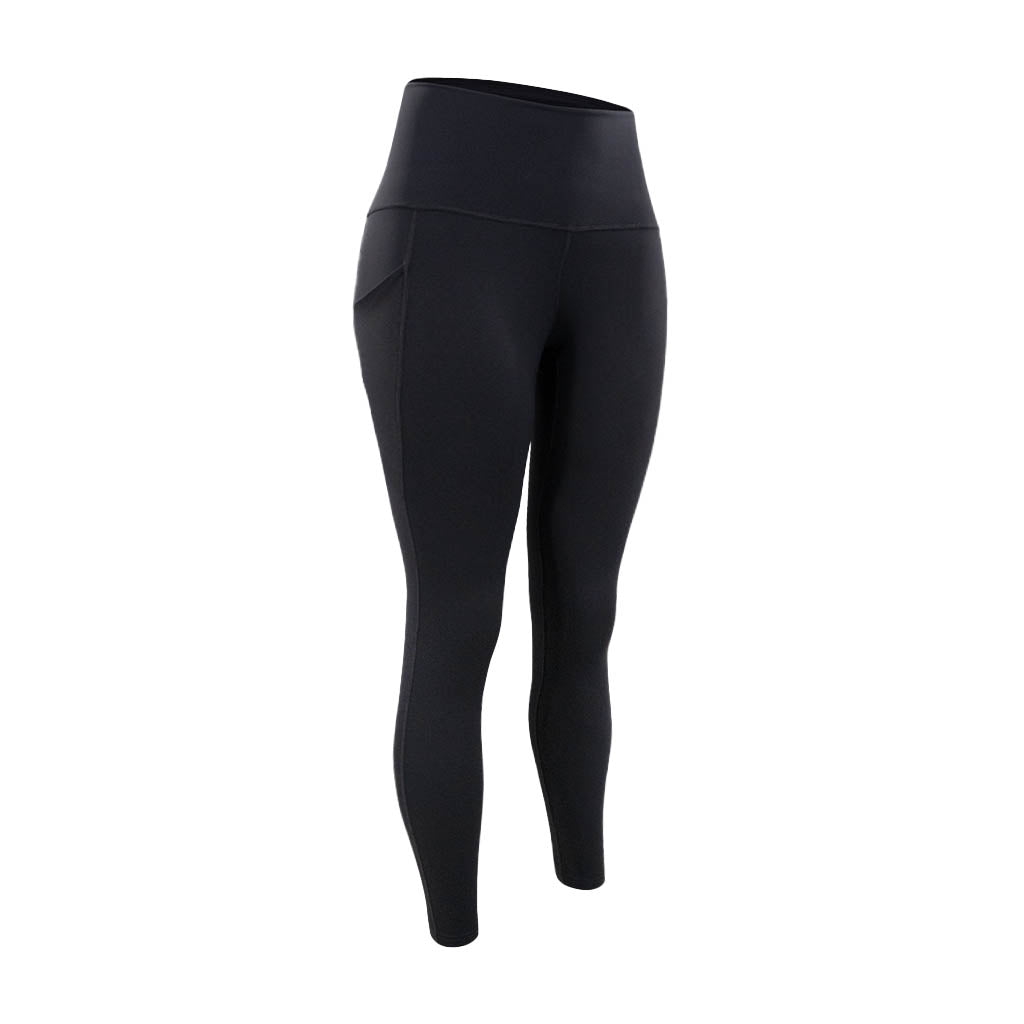 Women ELITE High-Waisted Long Tights (Rise White Wordmark) - Purpose Performance Wear